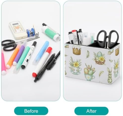Pen Container Feathers Chicken Eggs Baskets Cakes Flowers Rabbit Stackable Space‑Saving Caddy,Art‑Craft with Standard Desk‑Size - Image 5