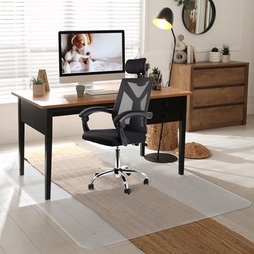 Office Chair Mat for Hardwood Floor, 71"x71" Extra Large Desk Chair Mat for Hard & Tile Floor, Heavy Duty Protector for Home, Office, Kitchen, Living Room, Multi-Purpose by LeapYouth