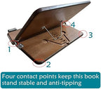Wooden Book Stand, Crack-Resistant Design, 13" x 9" (Solid Wood) - Image 3