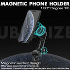 UBeesize 12'' LED Ring Light with 62'' Tripod Stand and Magnetic Phone Holder, Selfie Ring Light for Video Recording, Live Streaming, Compatible with iPhone & Android (Black) - Image 2