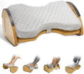 Foot Rest Under Desk, Under Desk Footrest, Foot Stool for Couch, Office Home, Gaming, 4-in-1 Bamboo Desk Foot Rest with 6 Adjustable Heights & Massage Cushion & Relieve Pressure on Legs, Waist & Back by ForkidinnnOffical