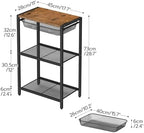 HOOBRO Tall Side Table, Telephone End Table with Metal Mesh Basket - Image 3