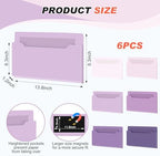 Fuutreo Magnetic Wall File Holder,6pcs,Violet Color,Horizontal-large - Image 2