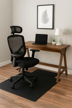 Rhino Mats, Rhino Hide Chair Mat (Lip Option), Office Computer Chair Mat for Hardwood, Tile, Laminate, Concrete and Vinyl Floors, Anti-Slip (Black, 48”x60”-Rectangle) by RancoIndustriesInc