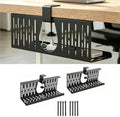 Under Desk Cable Management Tray, Cord Organizer for Desk Cable Management Tray Under Desk with Clamp for Home Office, Standing Desk (2Pack Black) by Unknown