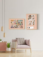Fabric Bulletin Board 30x20 inches, Golden Aluminum Framed Wall Pin Board - Image 3