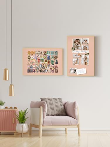 Fabric Bulletin Board 30x20 inches, Golden Aluminum Framed Wall Pin Board - Image 3