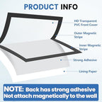 NUITPY 25 Pack Magnetic Sign Holder, 8.5in x 11in Magnetic Paper Holder - Image 3