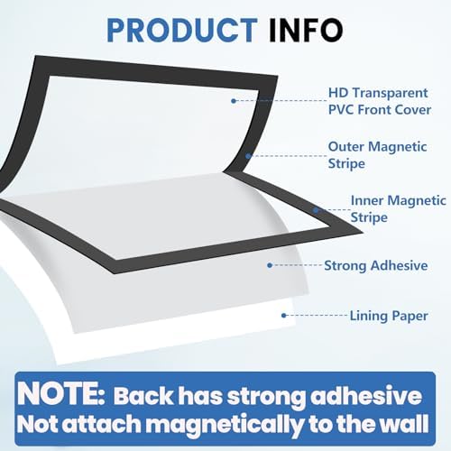 NUITPY 25 Pack Magnetic Sign Holder, 8.5in x 11in Magnetic Paper Holder - Image 3