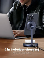 UGREEN MagFlow 2-in-1 MagSafe Compatible Wireless Charging Stand - Image 3