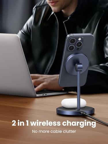 UGREEN MagFlow 2-in-1 MagSafe Compatible Wireless Charging Stand - Image 3
