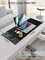 Wireless Charging Mouse Pad, 31.5"x11.8" Large Desk Mat, Smooth Glide - Image 2