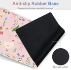 Large Gaming Mouse Pad Set, Adorable Style 4 in1 Ergonomics Keyboard Desk Mat with Memory Foam Wrist Rest, Extended Game Mousepad, Non-Slip Desk Pad Matt Easy Typing Pain Relief I Pink Girly - Image 7