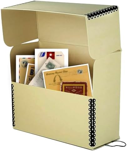 Lineco Archival Document Storage Box, Tan, 12.5" x 10.5" x 5" - Image 5