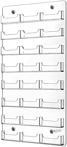 24 Pockets Business Card Holder Wall Mount Acrylic Business Card Holder by Lincia