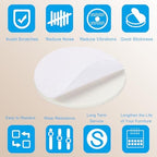 PATIKIL 12" Diameter Felt Furniture Pads, 8 Pack 1/5" Thick Lamp Base Felt Round Soft Adhesive Non-Slip Anti-Scratch Backed Felt Floor Protector for Lamp Furniture DIY Craft, White - Image 4
