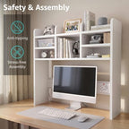 37 Inch White Desk Hutch Dorm Top Only with Felt Board for College - Image 6