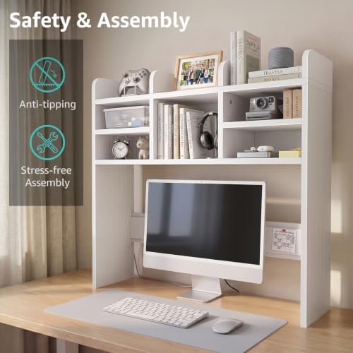 37 Inch White Desk Hutch Dorm Top Only with Felt Board for College - Image 6