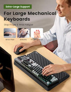 Vaydeer Extra-Large Keyboard Wrist Rest, Ergonomic Keyboard Stand with Wrist Rest, Ergonomic Keyboard Riser with Soft Memory Foam Cushion for Typing, Gaming, Home Office, Carpal Tunnel Pain Relief - Image 2