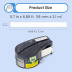 1 Pack Compatible with Brady M21-375-C-342 Tubing, Black/White, .7x6.8 - Image 3