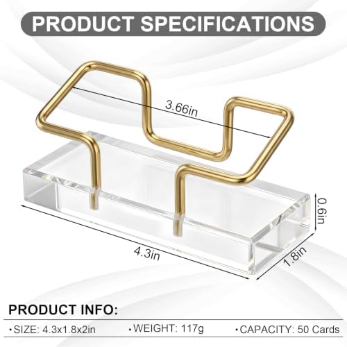 Novabright 6 Pack Acrylic Business Card Holder for Desk - Image 3