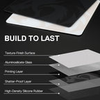 Redragon PG1M Glass Mouse Pad - Ultra-Smooth Precision Surface with Non-Slip Base, Easy to Clean, Hard Mousepad for Gaming - 11.8 x 11.8 x 0.15 inches, Black - Image 6