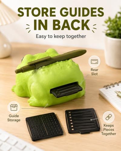 Note Toad Desk Organizer Sticky Note Holder, Frog with 3 Writing Guides - Image 3