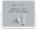 UNCLE BOARD Magnetic White Board with Stand,20''x13'' Small Dry Erase Board by UNCLEBOARD