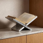 Marble Book Stand 11" X 7.5" X 4.5" for Reading Display White by Unknown