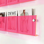 ROYALITA 2-Pack Acrylic Magazine Holder Brochure Holder, Pink 36 Inch by ROYALITA
