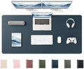 YSAGi 55" x 24" Large PU Leather Desk Mat for Keyboard and Mouse - Waterproof Non-Slip Desk Pad Protector for Office, Home, Writing Desk, Dark Blue by YSAGi