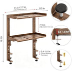 Expandable Clamp on Desk Shelf Organizer Storage with Headphone Holder - Image 3