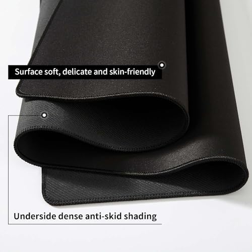 Black Mouse Pad Gaming, Mouse Pad Mat for Desk XXXXL 47.2” x 23.6” - Image 2