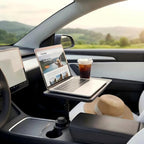 Car Desk for Laptop,，car Cup Holder Tray Car Table & Car Tray with 360° Rotating Cup Holder,Adjustable Height,Compatible with Tesla Model 3/Y/S, Ford，Toyota Sienna/Most Vehicles - Image 6