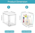 Vtopmart 4 Pack Clear Stackable Storage Drawers,9.7" High Plastic Organizers Bins for Skincare, Bathroom Supplies,Ideal for Cabinet,Undersink,Vanity,Kitchen,Pantry Organization - Image 3