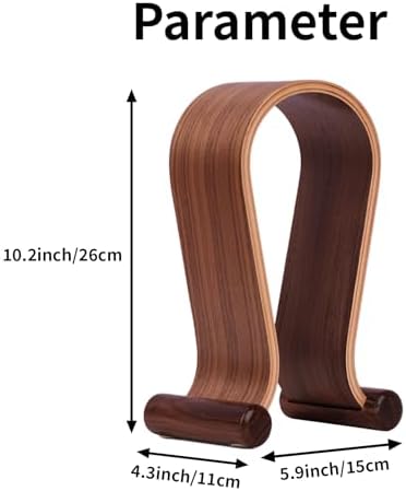 Wood Headphone Stand for Desk - Headset Holder Cute Gaming Wooden Headphones Hanger Hook Rack Base Storage Head Phone Accessories - Image 2