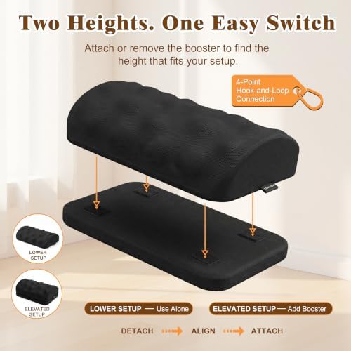 Memory Foam Foot Rest for Under Desk at Work with Washable Cover - Image 6