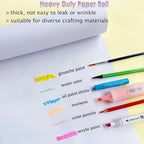 Table Top Paper Roll Dispenser with Paper 17.3inx82ft Wooden Tabletop Easel Art Paper Roll for Kids Craft Paper Holder with Pencil and Cups for Coloring Drawing - Image 4