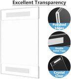 MaxGear Acrylic Sign Holder 11 x 17 Wall Mount with Tape, 6 Pack, Vertical - Image 2