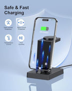 30W Fast 3 in 1 Charging Station for Apple Devices - ADADPU USB C Charger Stand for iPhone 17 16 15 Pro Max Plus & AirPods 4,Wireless Charger Dock Compatible with Apple Watch Ultra/10/9/8/7/6/5/4/3/SE - Image 5