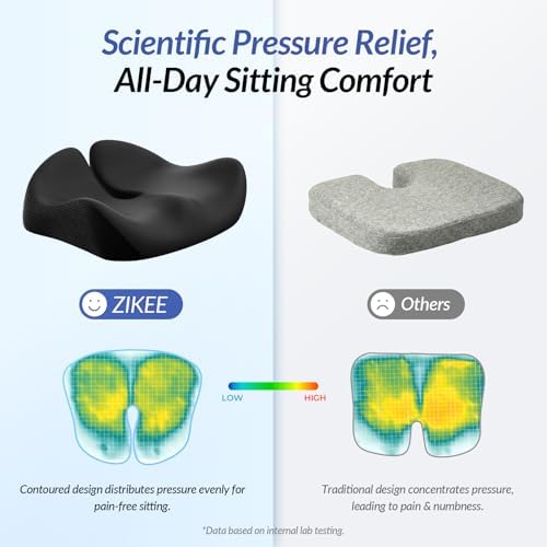 ZIKEE Pioneering Gel Seat Cushion for Sitting Pain Relief & Cooling Comfort - Image 4