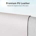 Aothia Faux Leather Desk Mat – Large Mouse Pad, Non-Slip PU Leather Blotter, Waterproof Writing Surface for Office and Home (Pale Lavender White, 47.2" x 23.6") - Image 2