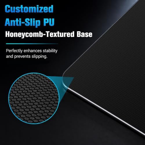 Glass Gaming Mouse Pad, 5.0 Nano Etched Surface, Custom PU Non Slip Base, Esports Level Speed & Precision, Tempered Glass, Waterproof & Durable, 490mm*420mm Large Size for FPS Gaming (World Cup 2026) - Image 4