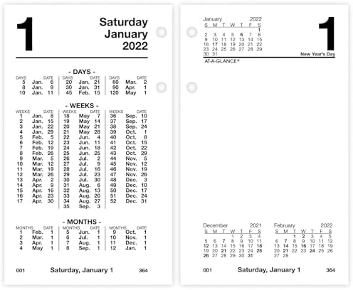 2022 Daily Desk Calendar Refill by AT-A-GLANCE, 3-1/2" x 6", Standard, Financial (S17050) - Image 6