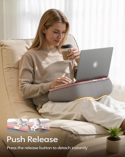 LULULOOK 2-in-1 Lap Desk & Kindle Pillow Stand with Beanbag - Image 4
