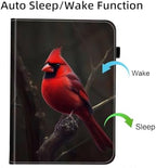 Case for Samsung Galaxy Tab S10 FE Plus 13.1 Inch 2025 Model (SM-X620/X626),Card Slot PU Leather TPU Case Pen Holder Auto Wake Sleep,Red Cardinal Bird - Image 7
