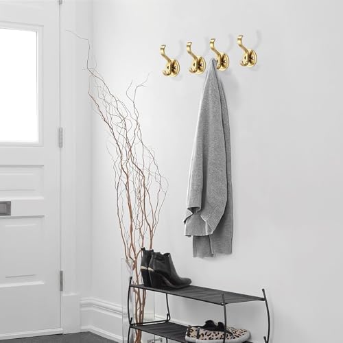 khtumeware 10 Pack 3inch Zinc Alloy Brushed Gold Towel Hooks - Image 5