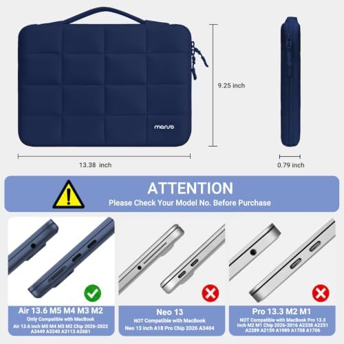 MOSISO Compatible with MacBook Air 13 inch Case M5 M4 M3 M2 2026-2022 - Image 2