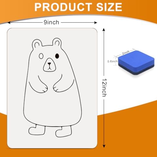 32 Pack Small White Board Portable 9"x12",Personal Whiteboard for Students Mini Size,Dry Erase Whiteboards Double-Sided Lapboard,White Boards Easy to Clean,Classroom Drawing Dry Erase Lapboards - Image 3