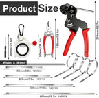 Stainless Steel Cable Tie Gun Kit – 500 Pcs (6, 8, 12, 16 in) Metal Zip Tie - Image 2